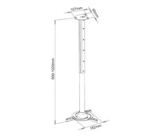 ART P-105B  sufitowy 60-102cm czarny - 315145 - zdjęcie 2